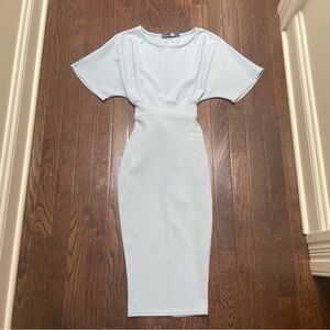Boohoo Light Blue Midi Dress